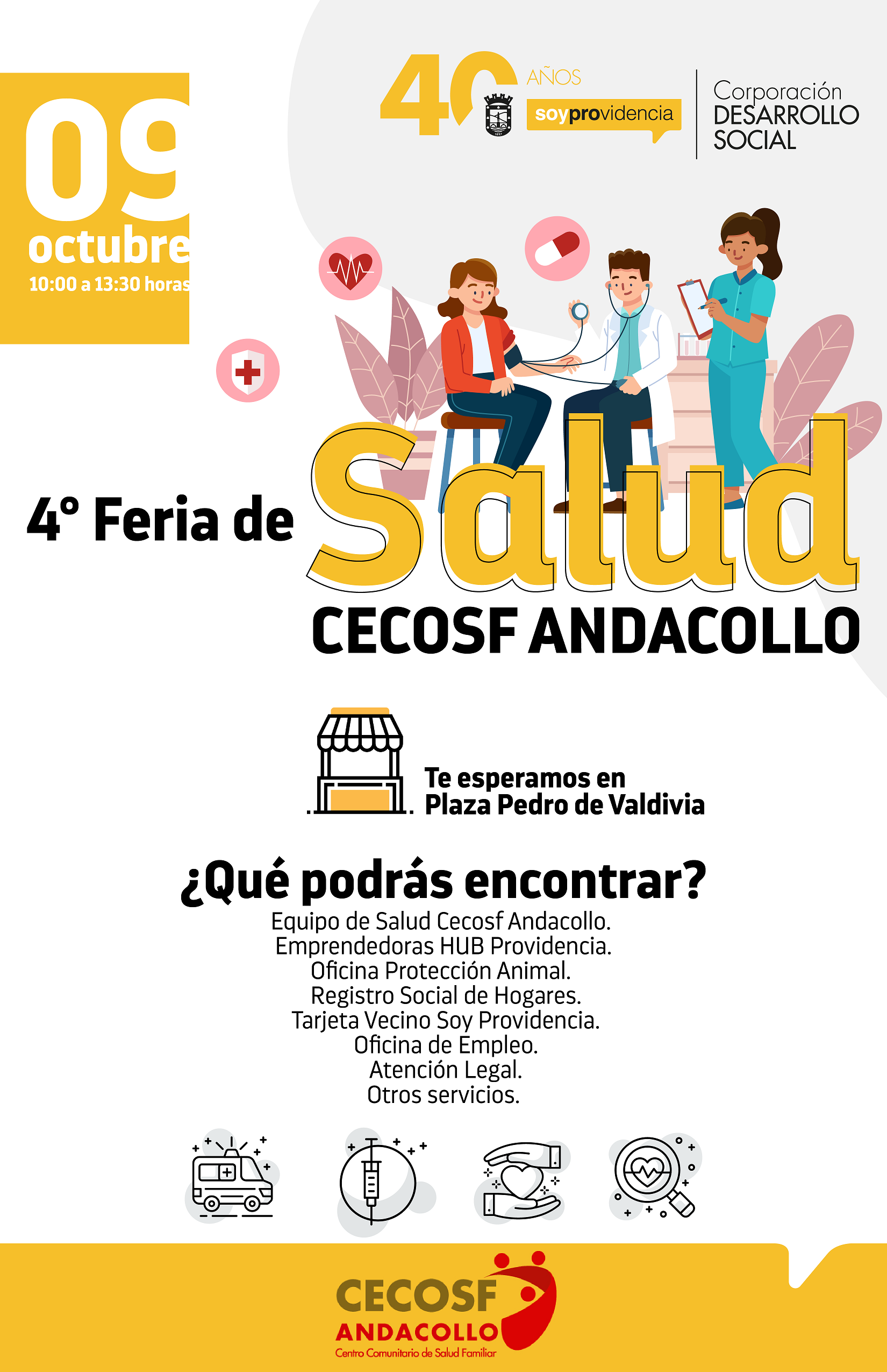 Te invitamos a participar de la 4° Feria de Salud del CECOSF Andacollo