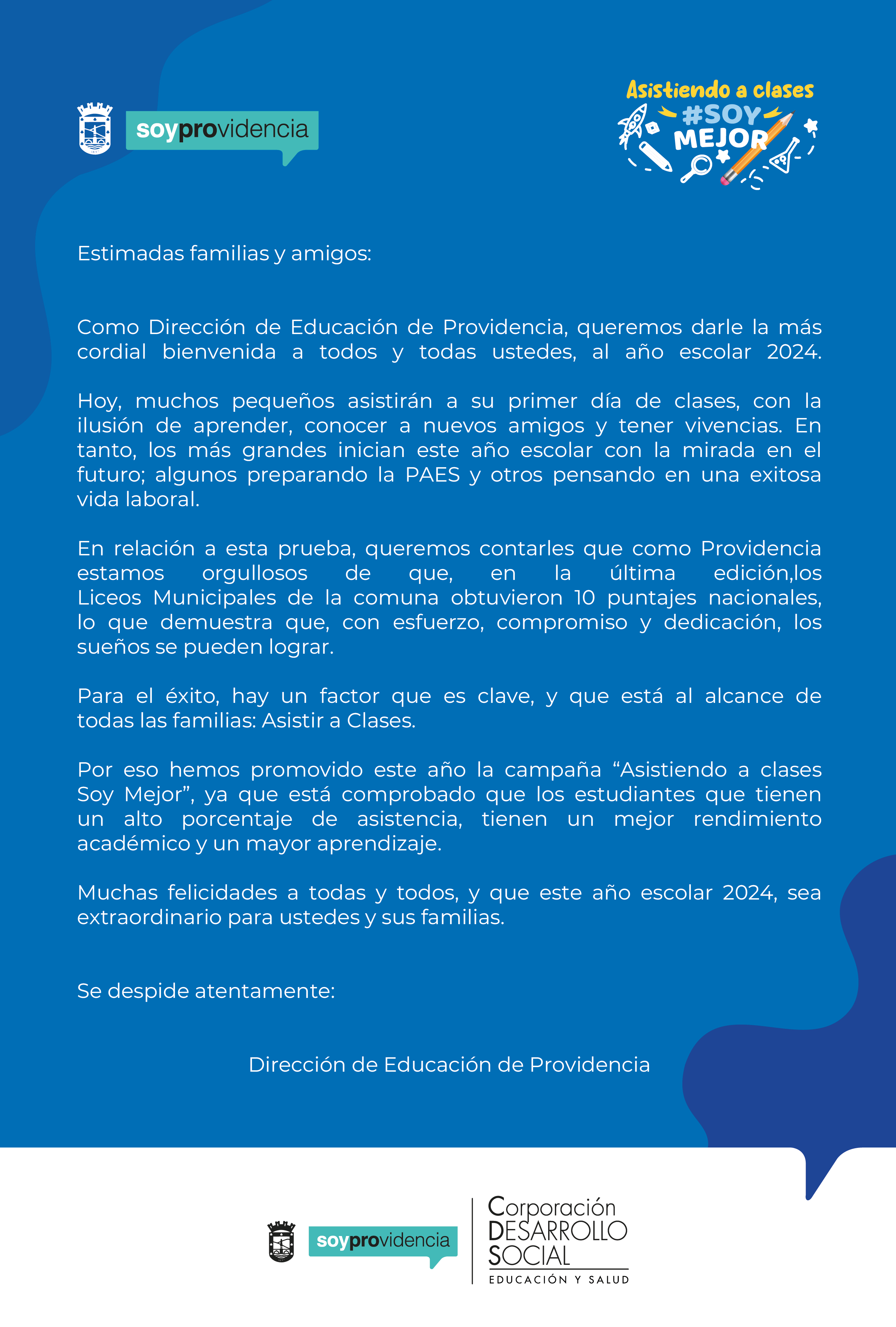 Carta Inicio Año Escolar 2024
