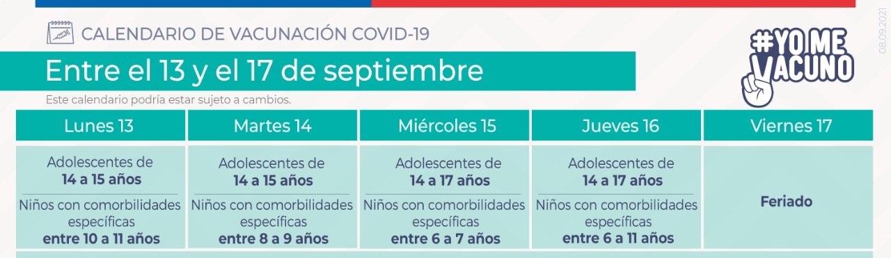 Covid: Lunes 13 comienza vacunación a menores de 11 años con comorbilidades