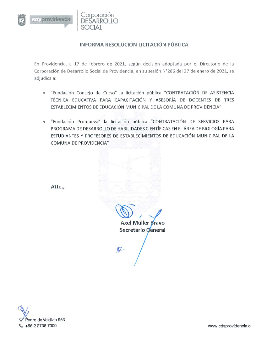 Resolucion Licitaciones aprobadas